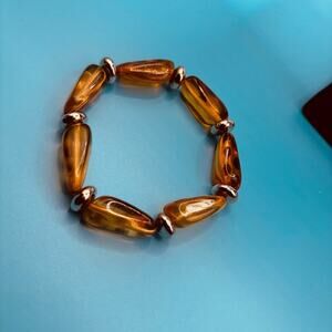 Bohemian Brown and Silver Beaded Bracelet